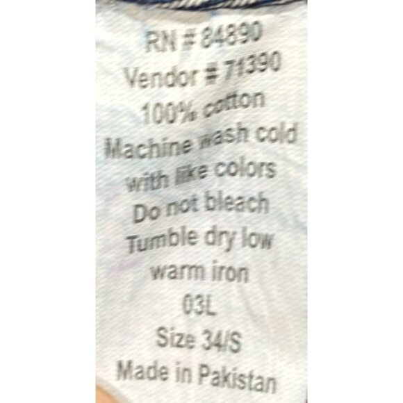 Casual Joe Mens Relaxed Fit Elastic Waist Blue Denim Jeans Size 34/S 100% Cotton - Picture 5 of 10